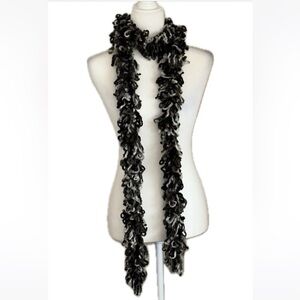 Long Curly Fringe Artsy Multicolor Scarf